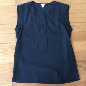 J. Crew sleeveless black blouse